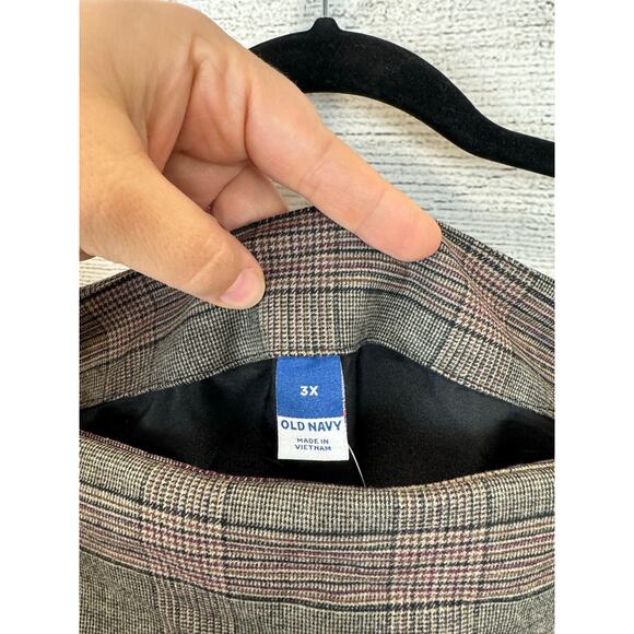 Old Navy Plus Size Tan & Black Plaid Faux Wrap Mini Skirt Size 3X - Picture 4 of 10